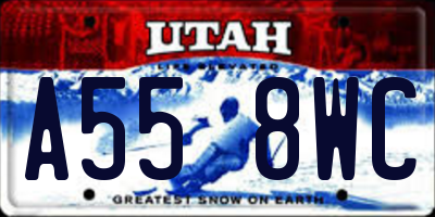 UT license plate A558WC