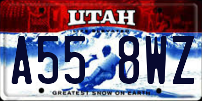 UT license plate A558WZ