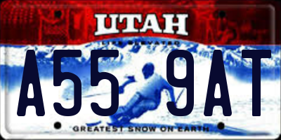 UT license plate A559AT