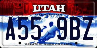 UT license plate A559BZ