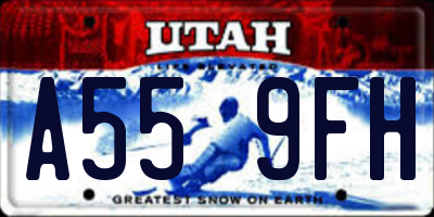 UT license plate A559FH