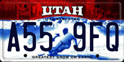 UT license plate A559FQ