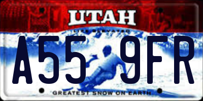 UT license plate A559FR
