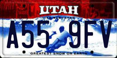 UT license plate A559FV