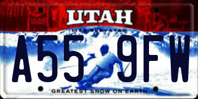 UT license plate A559FW