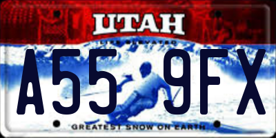 UT license plate A559FX