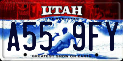 UT license plate A559FY
