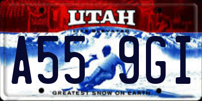 UT license plate A559GI