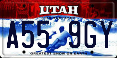 UT license plate A559GY