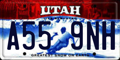 UT license plate A559NH