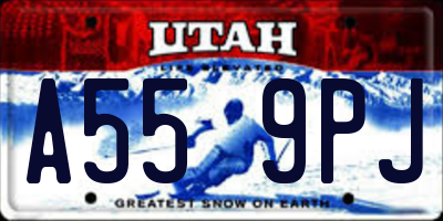 UT license plate A559PJ