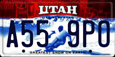 UT license plate A559PO