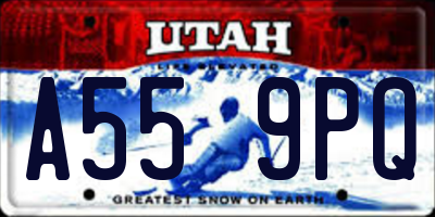 UT license plate A559PQ