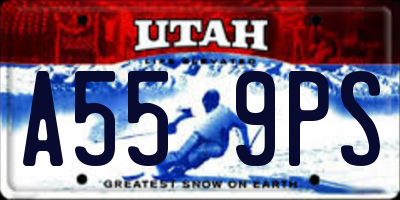 UT license plate A559PS