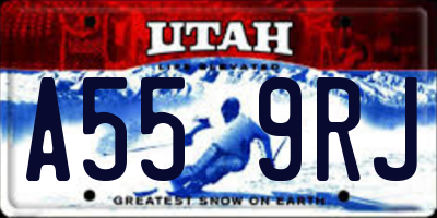 UT license plate A559RJ