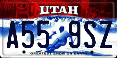 UT license plate A559SZ