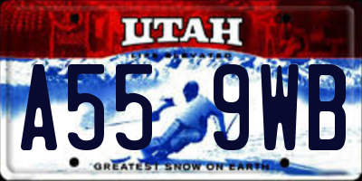 UT license plate A559WB
