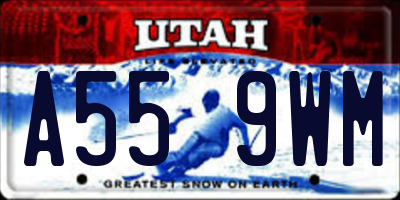 UT license plate A559WM