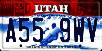 UT license plate A559WV