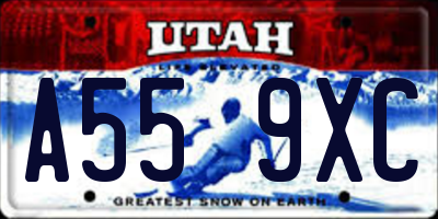UT license plate A559XC