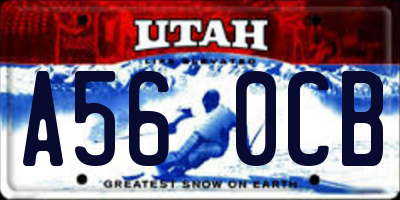 UT license plate A560CB