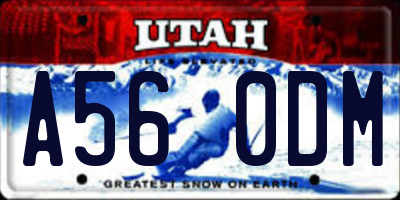 UT license plate A560DM