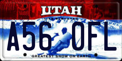 UT license plate A560FL