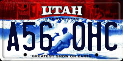 UT license plate A560HC