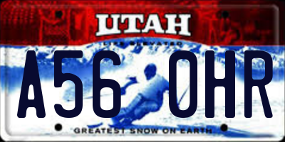 UT license plate A560HR