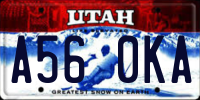 UT license plate A560KA