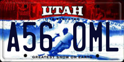 UT license plate A560ML