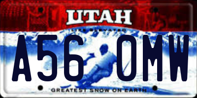UT license plate A560MW