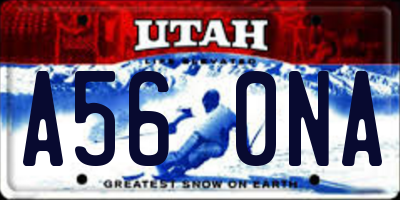 UT license plate A560NA