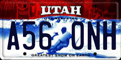 UT license plate A560NH