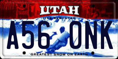 UT license plate A560NK