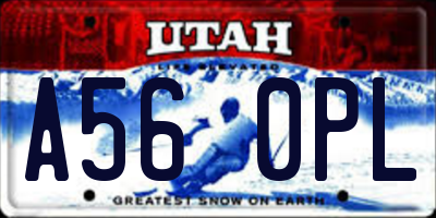 UT license plate A560PL