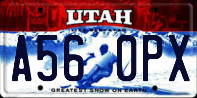 UT license plate A560PX