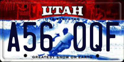 UT license plate A560QF