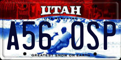 UT license plate A560SP