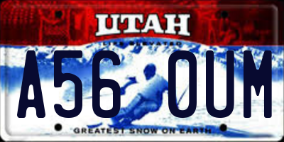 UT license plate A560UM