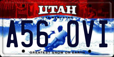 UT license plate A560VI