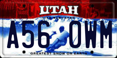 UT license plate A560WM