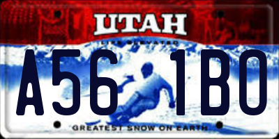 UT license plate A561BO