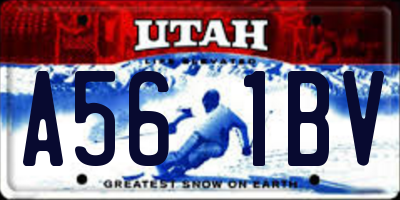 UT license plate A561BV