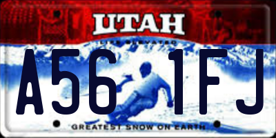 UT license plate A561FJ