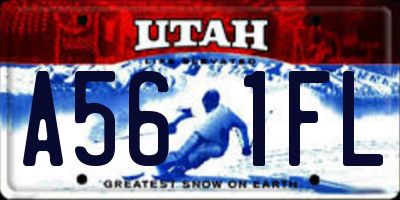 UT license plate A561FL