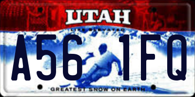 UT license plate A561FQ