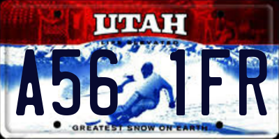 UT license plate A561FR