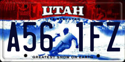 UT license plate A561FZ