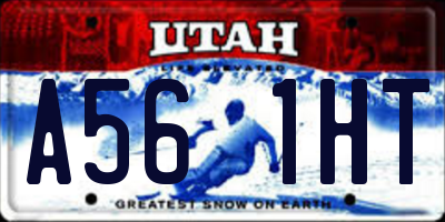 UT license plate A561HT